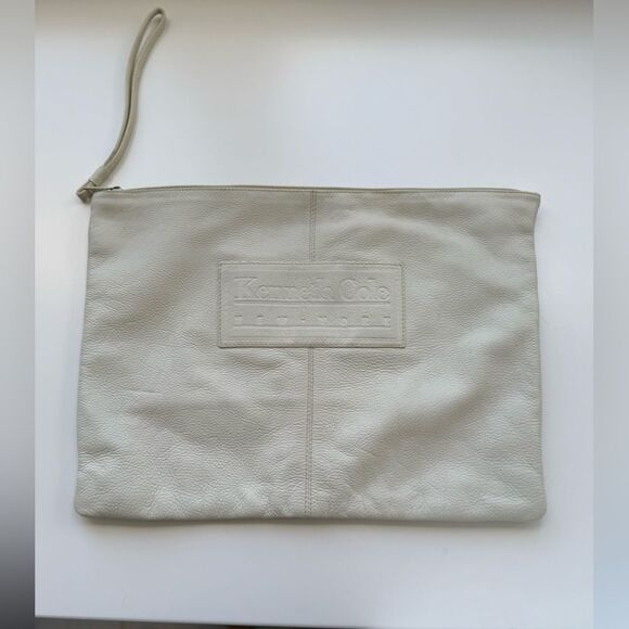 Kenneth Cole Cream Leather Bag - Picture 1 of 4